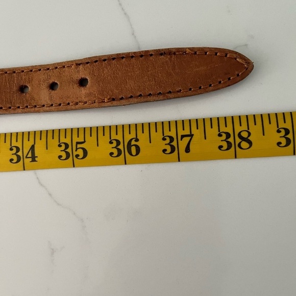 Genuine Leather Western Braided Woven Belt Silvertone Hardware Cowboy Rodeo - Picture 11 of 13